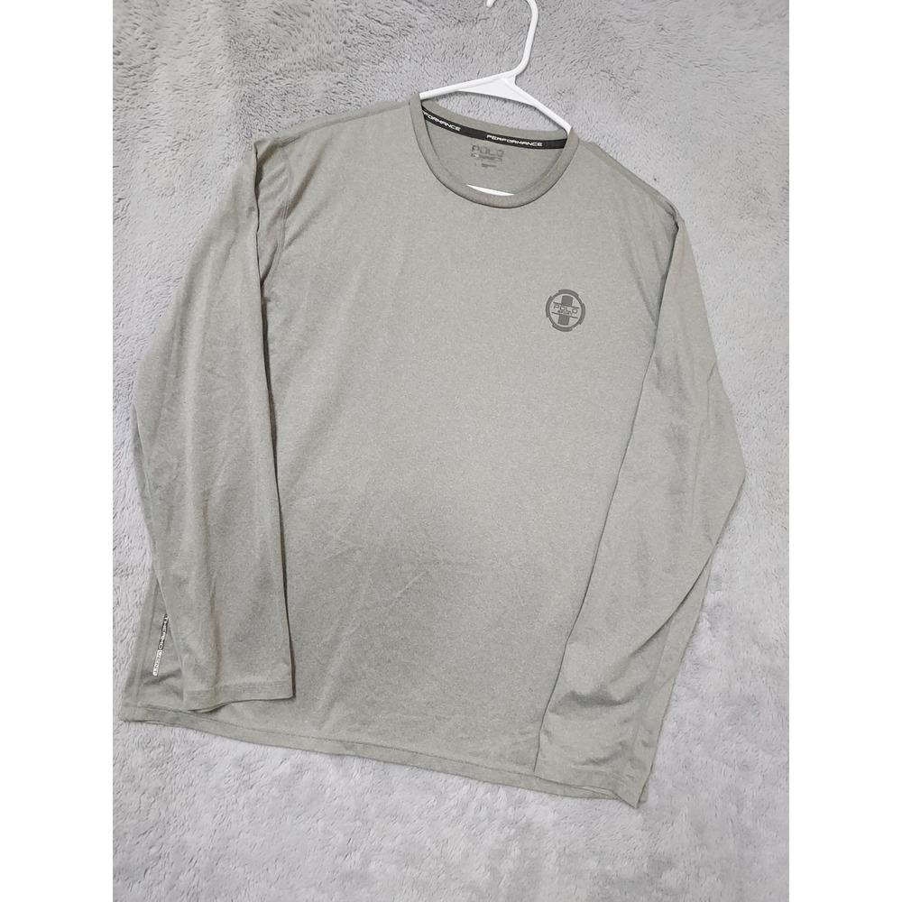 Polo Sport Ralph Lauren Shirt Men Large Performance Thermo Vent Long Sleeve Gray
